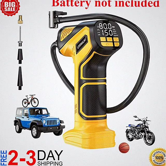 150PSI Cordless Tire Inflator Air Pump for DeWalt 20V Max Battery - Tool Only
