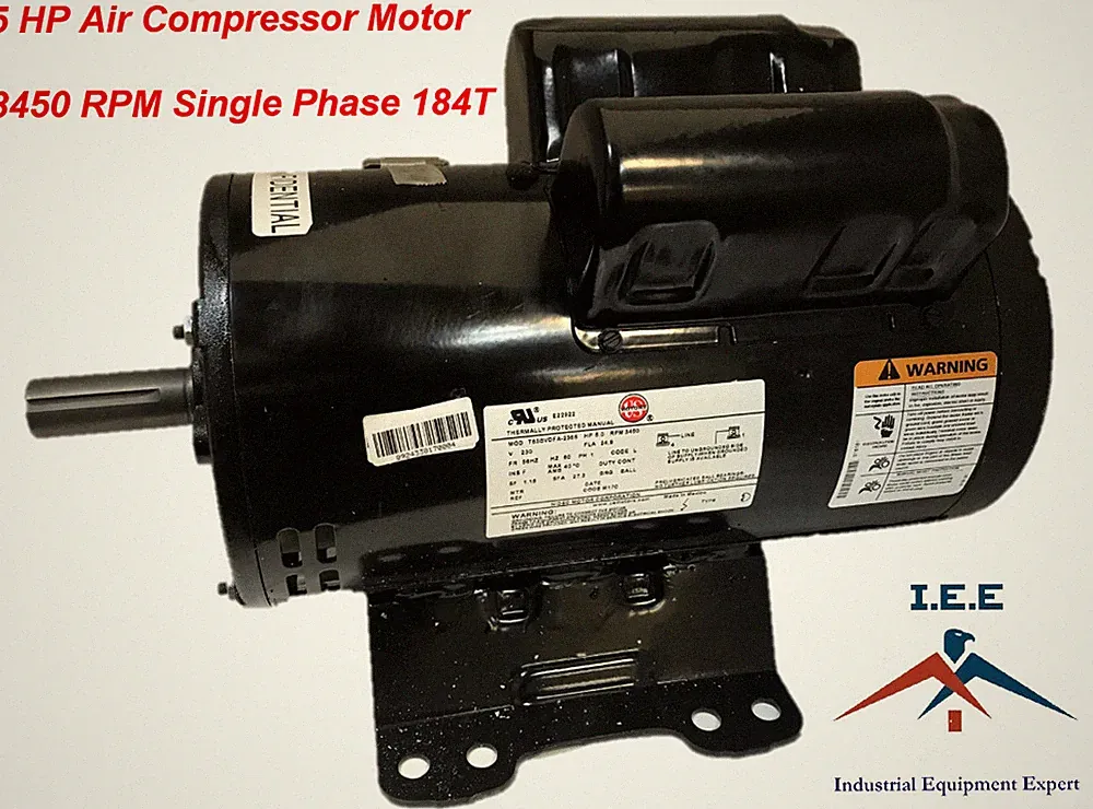 23378805 IR Replacement 5 HP Air Compressor Electric Motor 3450 RPM 24.9 AMP