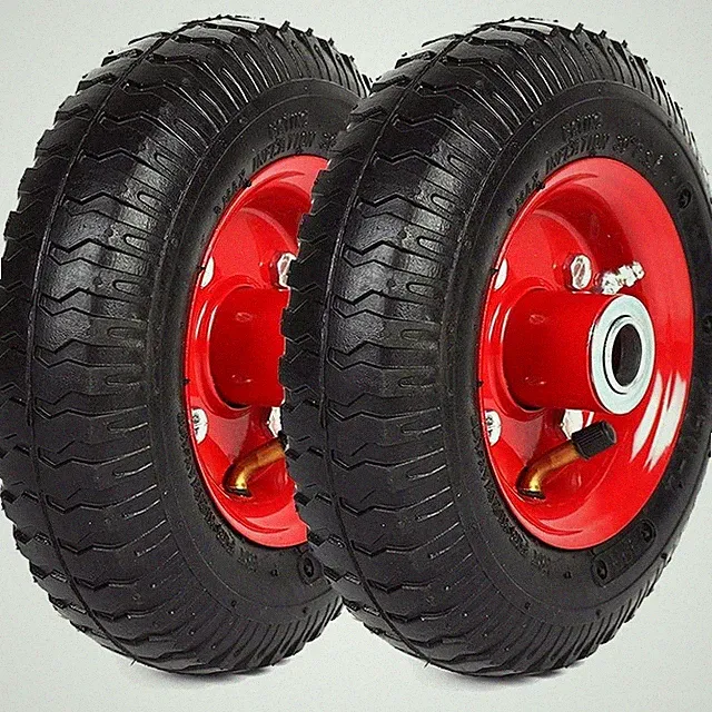 2PC 4.80/4.00-8" Tire and Wheel 16" Pneumatic Tire Wheels for Wheelbarrow