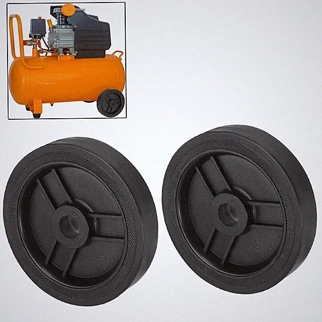 2pcs Plastic Caster Wheels for Small Air Compressor Foot Pad Installation