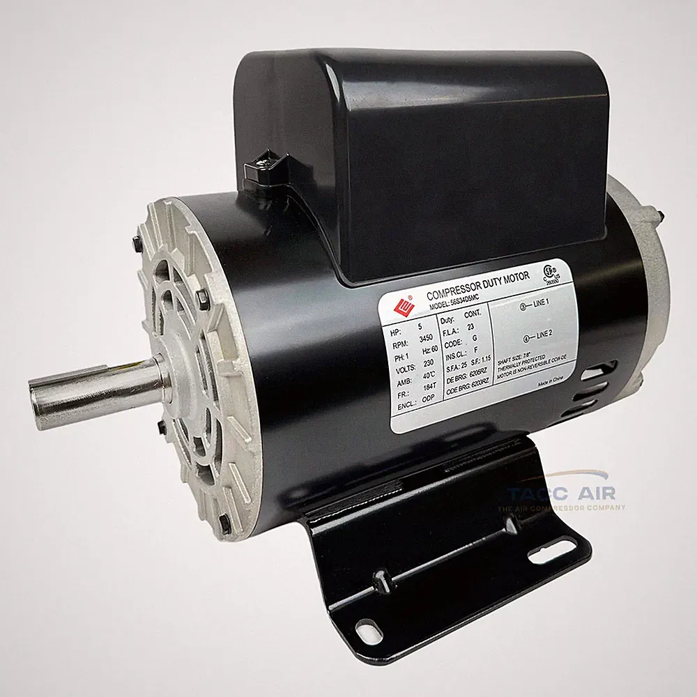 5 HP Air Compressor Electric Motor 3450 RPM 7/8" Shaft 230 V Single Phase