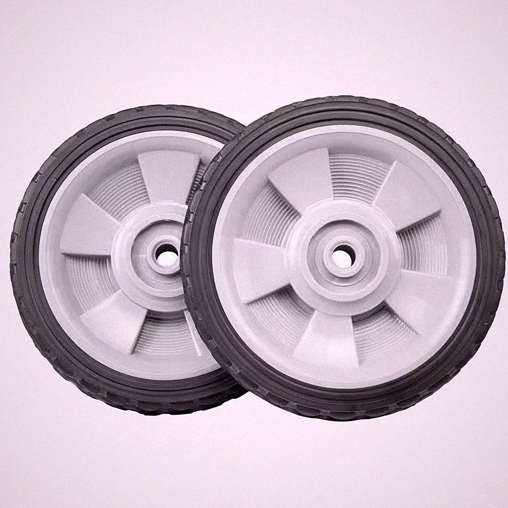 7" Replacement Wheels for Husky Air Compressor C201H Plastic with Rubber Tread