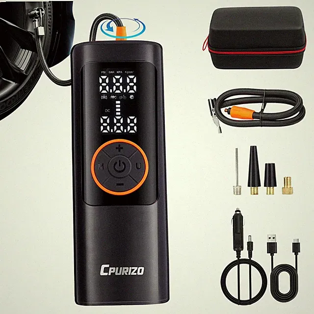 7x Faster Tire Inflator Portable Air Compressor 15000mAh & 150PSI Digital Car...