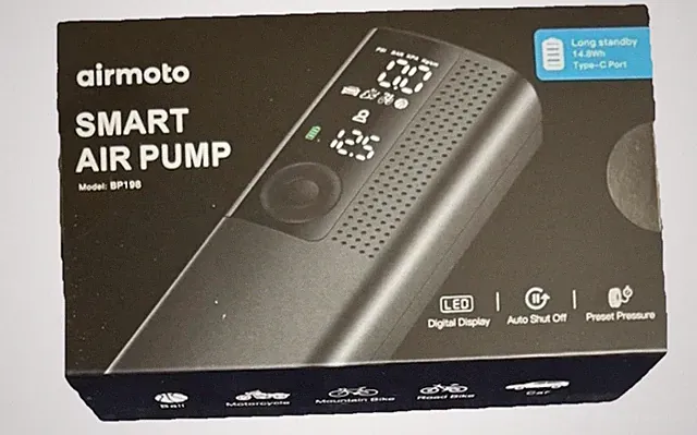 AIRMOTO Smart Air Pump Model BP198 Rechargeable Micro Compressor