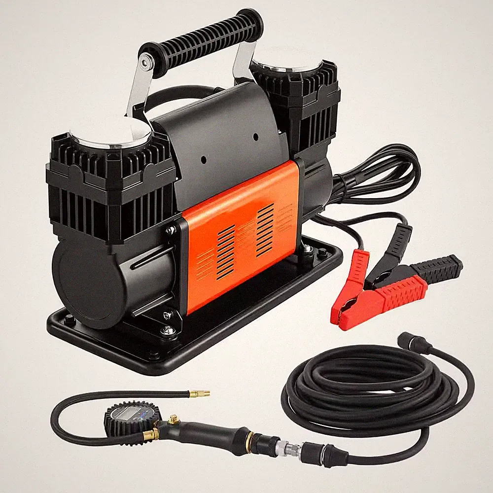 Dual-Cylinder Heavy Duty Air Compressor, 150PSI 12V Offroad Air Pump, 10.6CFM El
