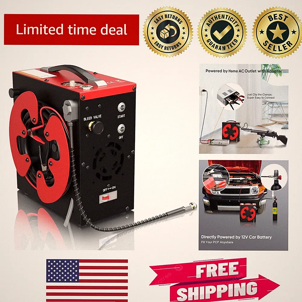 Effortless Filling with GX-E Oil-Free 4500Psi Air Compressor - 12V/110V Powered