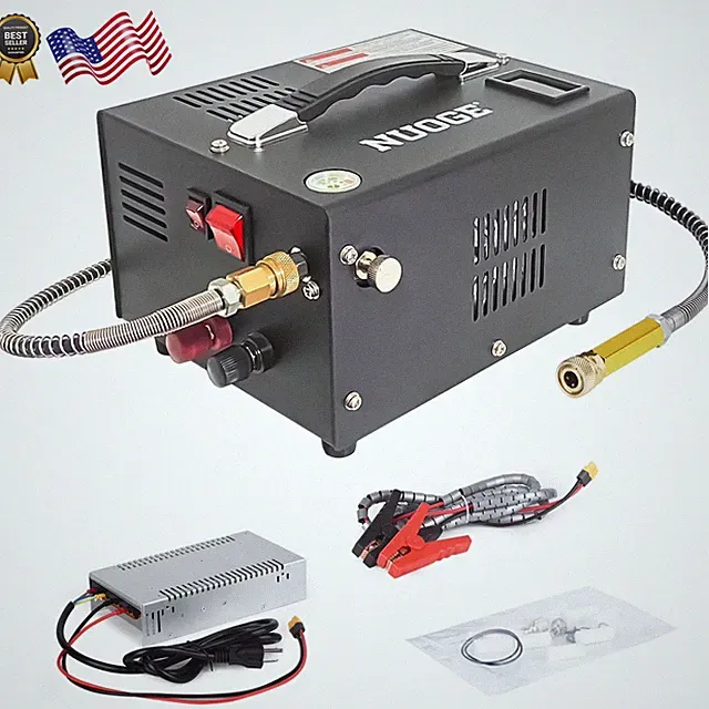 Pcp Air Compressor 4500Psi 30Mpa Powered by Car 12V Dc or Home 110V Ac W/Conv...