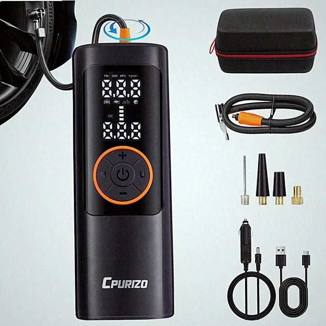 Portable Tire Inflator Air Compressor 15000mAh 150PSI Digital Car Pump Alloy