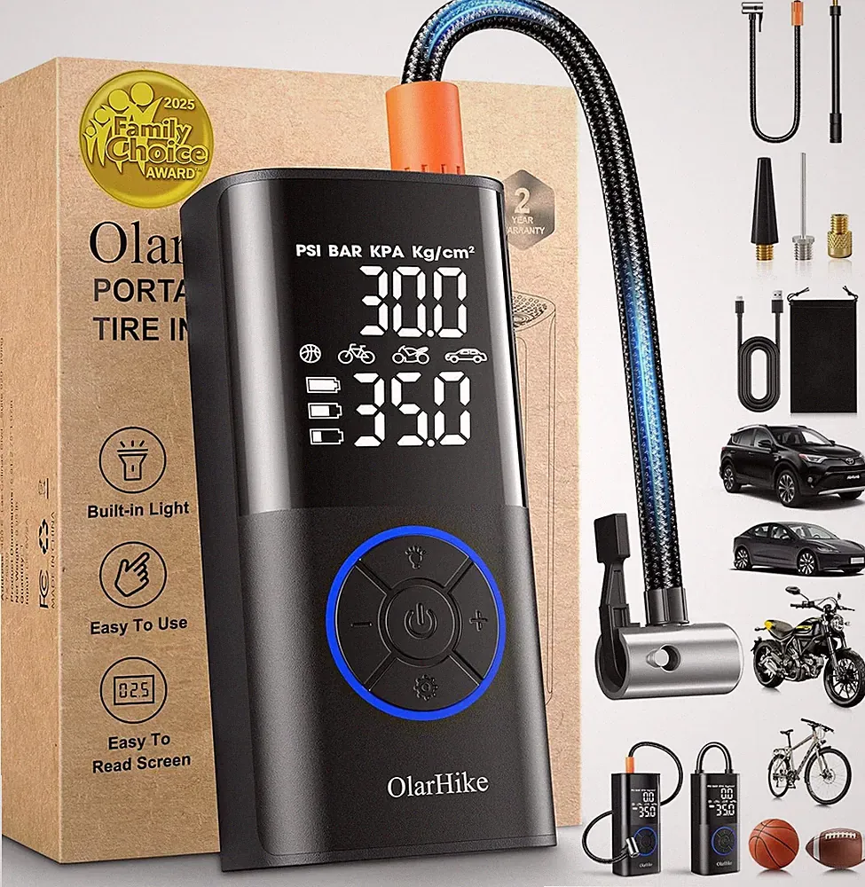 Tire Inflator Portable Air Compressor, Smart Dual Hose System, 160PSI Auto Air P